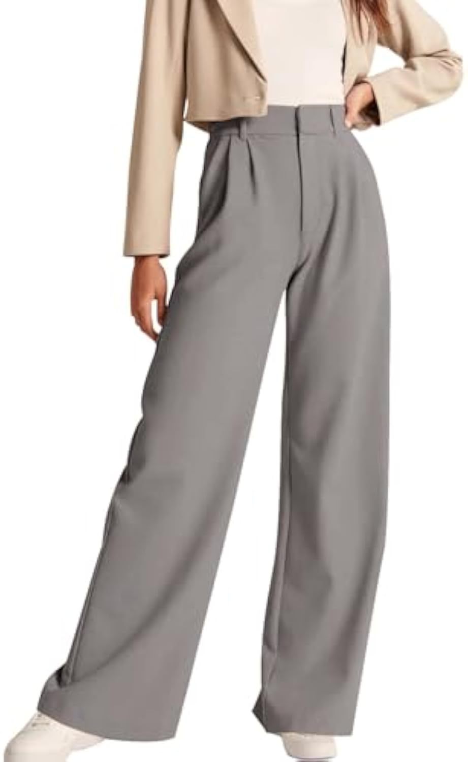 Damen Elegante, hoch taillierte Stoffhose Echo Archiv