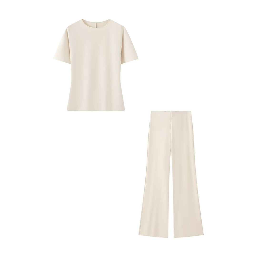 Damen Weite Satinhose mit hoher Taille und fließender Wide‑Leg‑Silhouette Echo Archiv