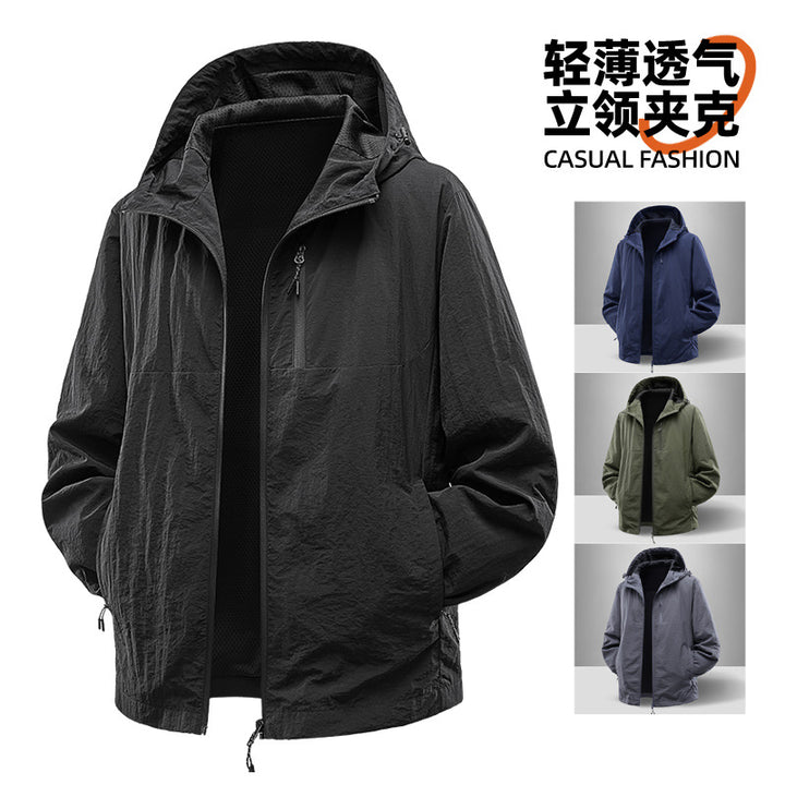 Herren Leichte und atmungsaktive Regenjacke Echo Archiv