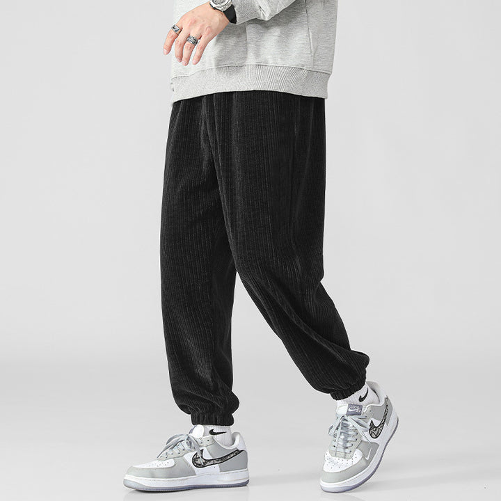 Herren Weiche Cord-Jogginghose im Relaxed-Fit mit elastischem Bund und Bündchen Echo Archiv