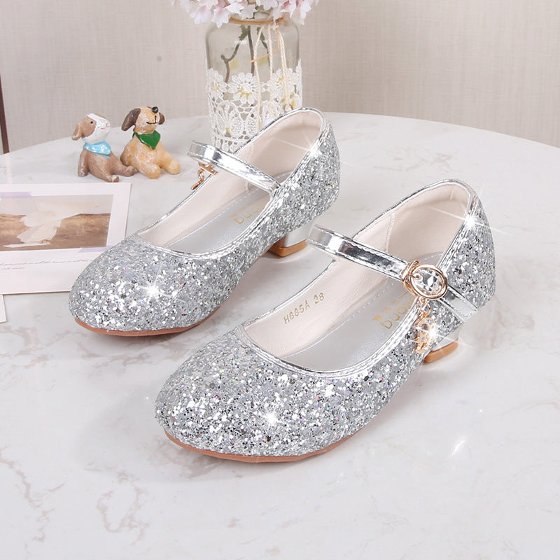 Mädchen Ballerina-Schuhe mit verstellbarem Riemen und Glitzer-Detail Echo Archiv