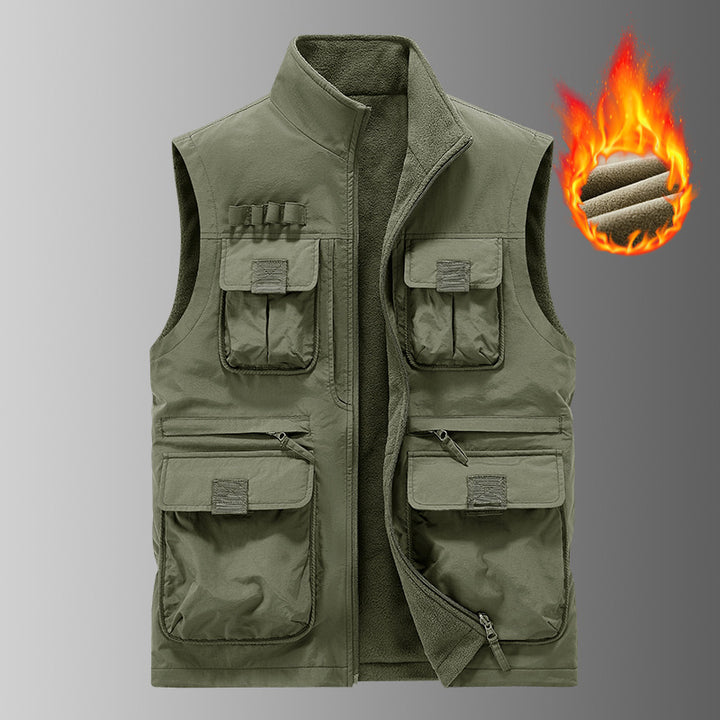 Herren Multifunktionale Utility‑Weste mit Fleecefutter & Mehrfach‑Taschen Echo Archiv