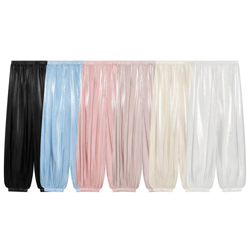 Damen Plissierte glänzende High‑Waist Palazzo-Jogger Echo Archiv