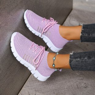 Damen  leichtes gestricktes Sneaker Slipper mit sockenähnlichem Schaft und flexibler Laufsohle Echo Archiv