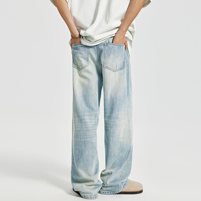 Herren Baggy-Denim-Palazzohose im washed‑Lightlook mit extra weitem Bein Echo Archiv
