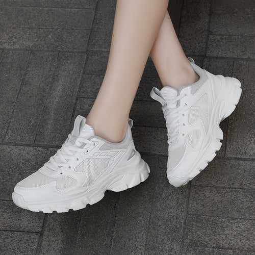 Unisex nan voluminöse Plateau-Sneaker mit atmungsaktivem Mesh, stoßdämpfender Zwischensohle und rutschfester Profilsohle Echo Archiv