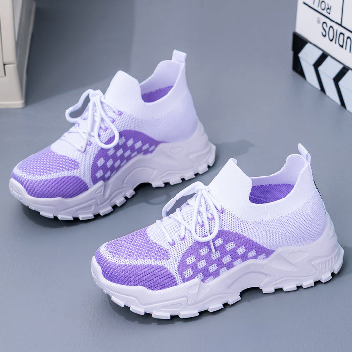 Damen Sportliche Sneaker mit atmungsaktiver Strickoberfläche und flexibler Sohle Echo Archiv