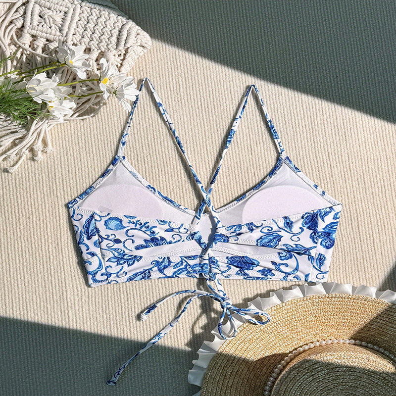 Damen Triangel-Bikini-Oberteil mit luxuriösem Floral-Design Echo Archiv