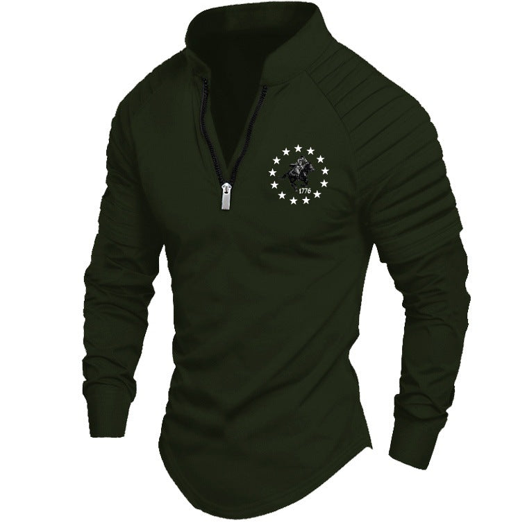 Herren Sportlicher Pullover mit halbem Reißverschluss Echoarchiv