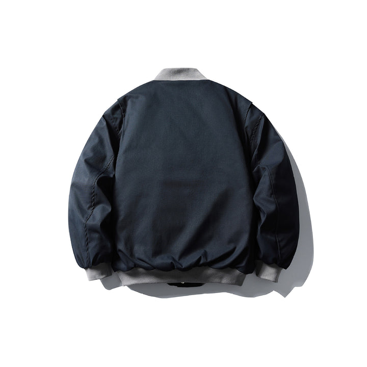 Unisex Kurzboxy wattierte Bomberjacke im Utility‑Look mit Rippenkragen Echoarchiv