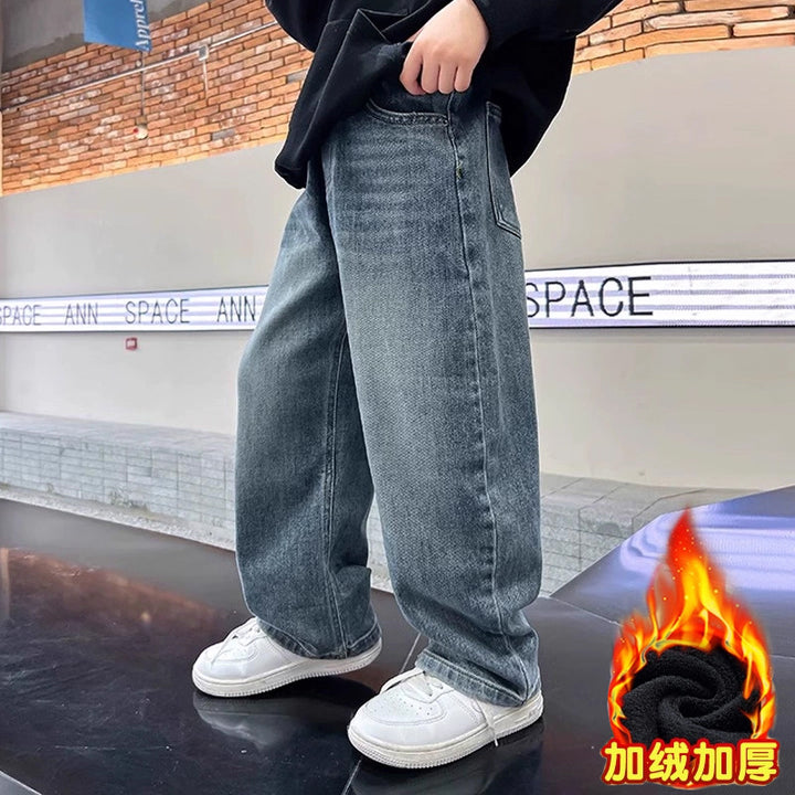 Damen weite Denim-Jeans mit modernem Schnitt und tiefen Taschen Echo Archiv