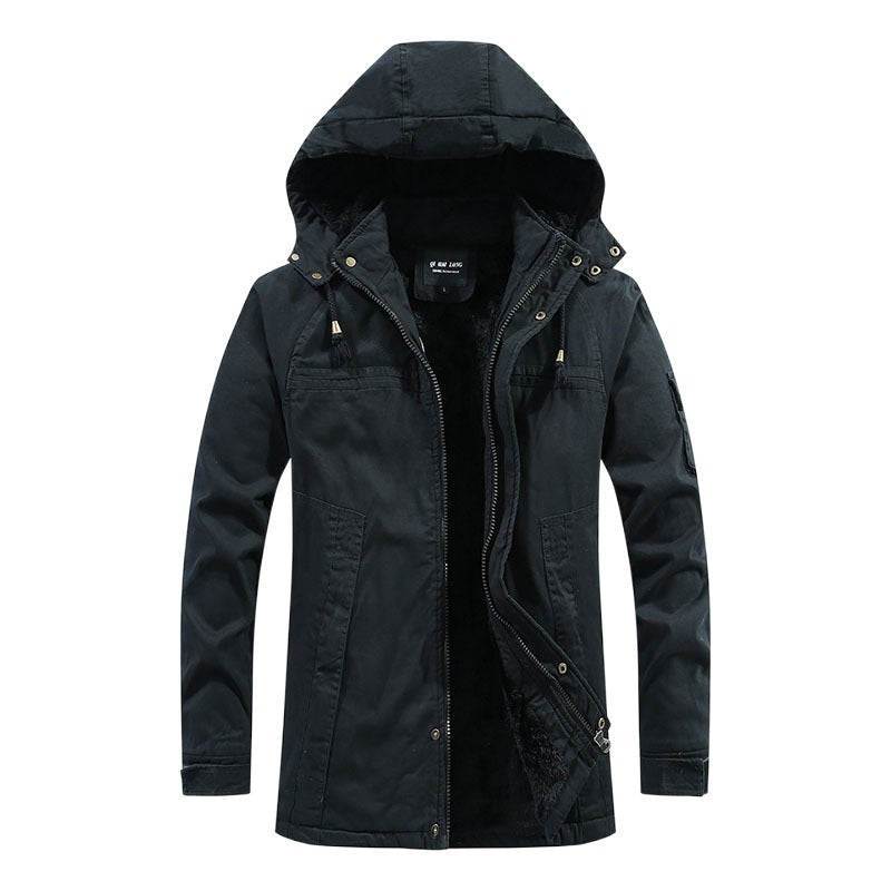 Herren Outdoor-Parka mit durchgehendem Sherpa-Innenfutter, Kapuze und Utility-Ärmeltasche Echo Archiv