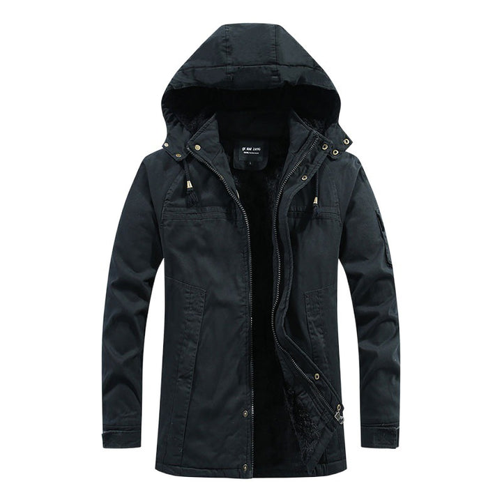 Herren Outdoor-Parka mit durchgehendem Sherpa-Innenfutter, Kapuze und Utility-Ärmeltasche Echo Archiv