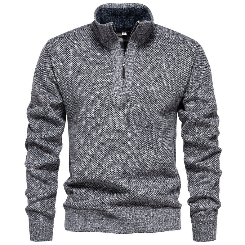 Herren Zip-Pullover mit strukturiertem Design Echoarchiv