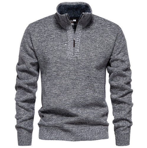 Herren Zip-Pullover mit strukturiertem Design Echoarchiv
