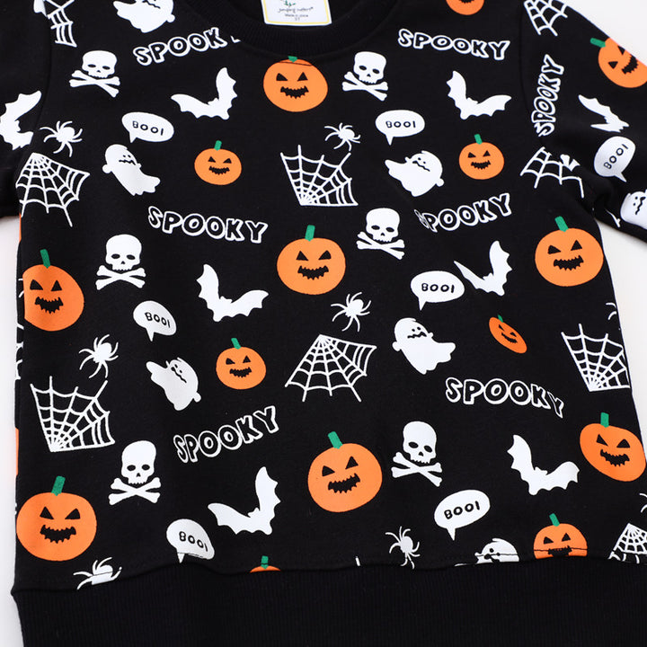 Kinder Sweatshirt mit gruseligem Halloween-Motiv Echo Archiv