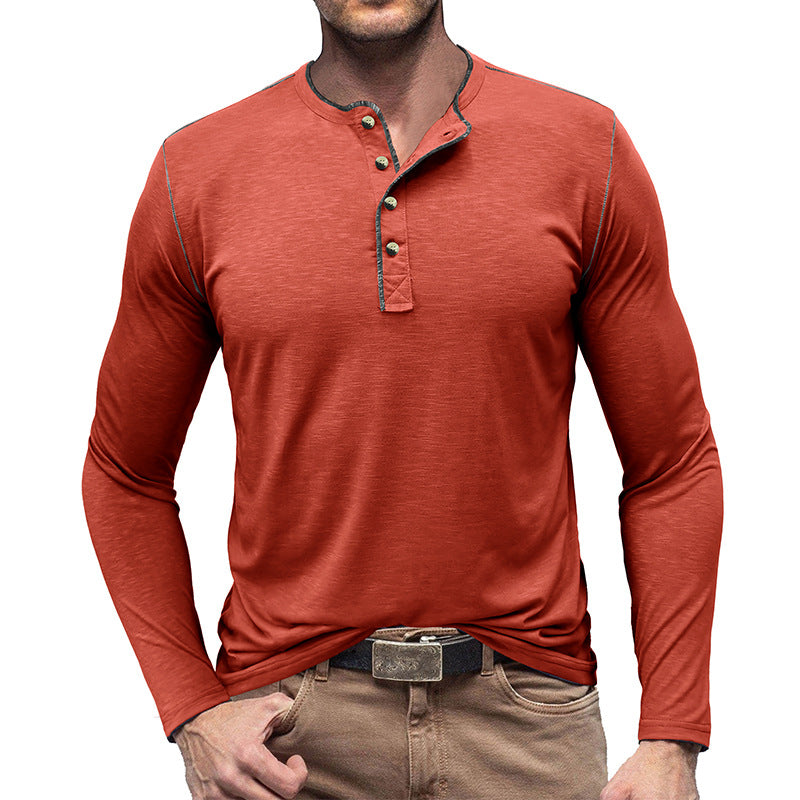 Herren Langarmshirt mit Knopfleiste Echoarchiv