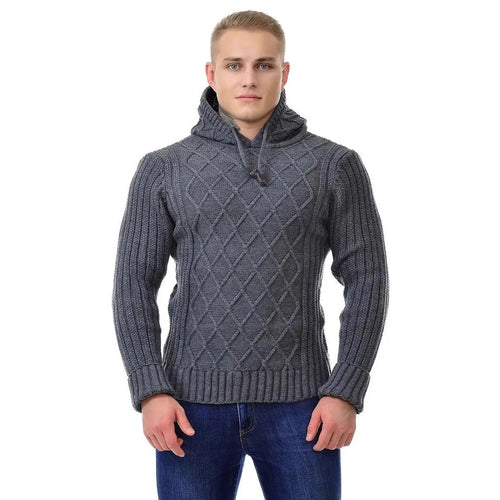 Herren Strickpullover mit modernem Rautenmuster Echoarchiv