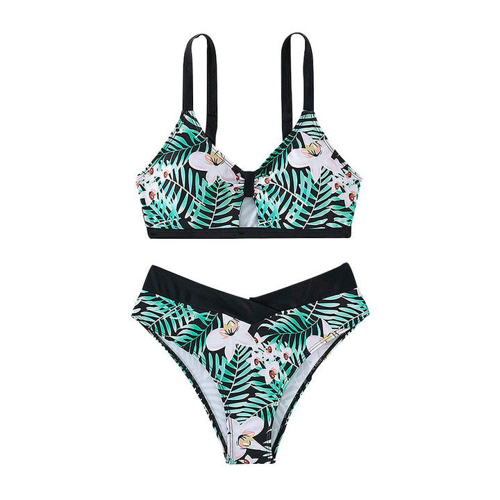 Damen Bikini mit floralem Design und verstellbaren Trägern Echo Archiv