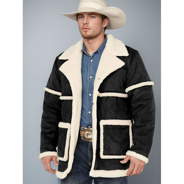 Herren Lammfellimitat-Jacke mit weichem Innenfutter Echoarchiv
