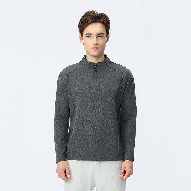 Herren Funktionsshirt mit Reißverschluss und atmungsaktiver Stofftechnologie Echoarchiv