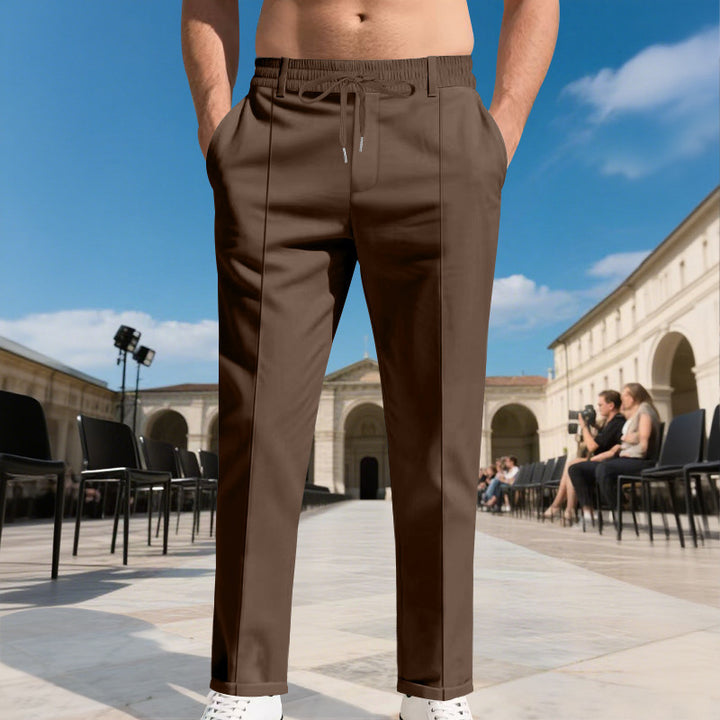 Herren elegante Freizeithosen mit elastischem Bund Echoarchiv
