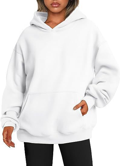 Damen nan Oversize Kapuzenpullover aus weicher Baumwollmischung mit Kängurutasche Echo Archiv