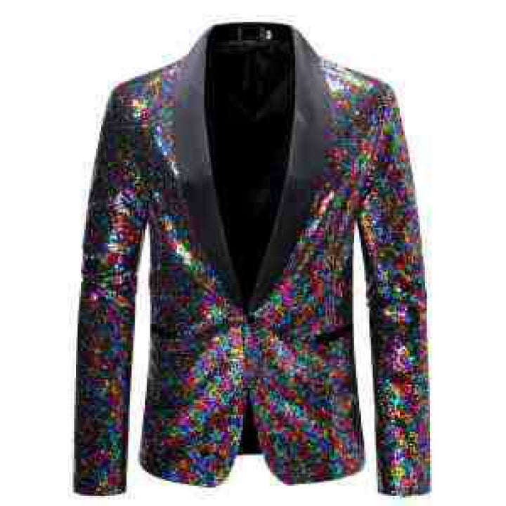 Herren Glitzernder Pailletten Blazer Echoarchiv
