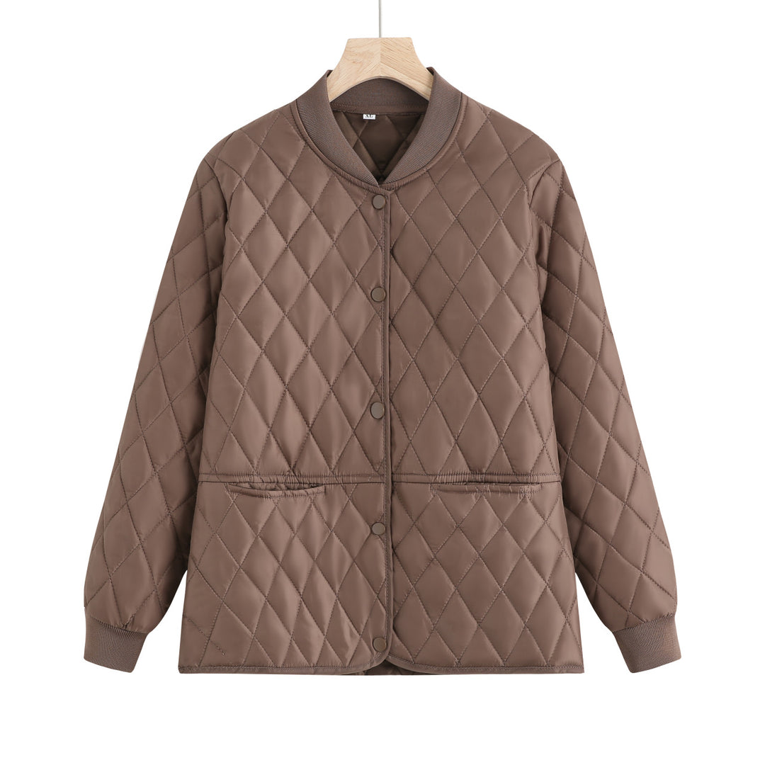 Damen nan gesteppte Übergangsjacke mit Rautensteppung und Rippenkragen Echo Archiv