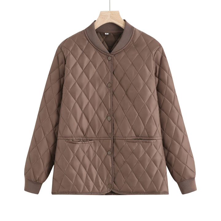 Damen nan gesteppte Übergangsjacke mit Rautensteppung und Rippenkragen Echo Archiv