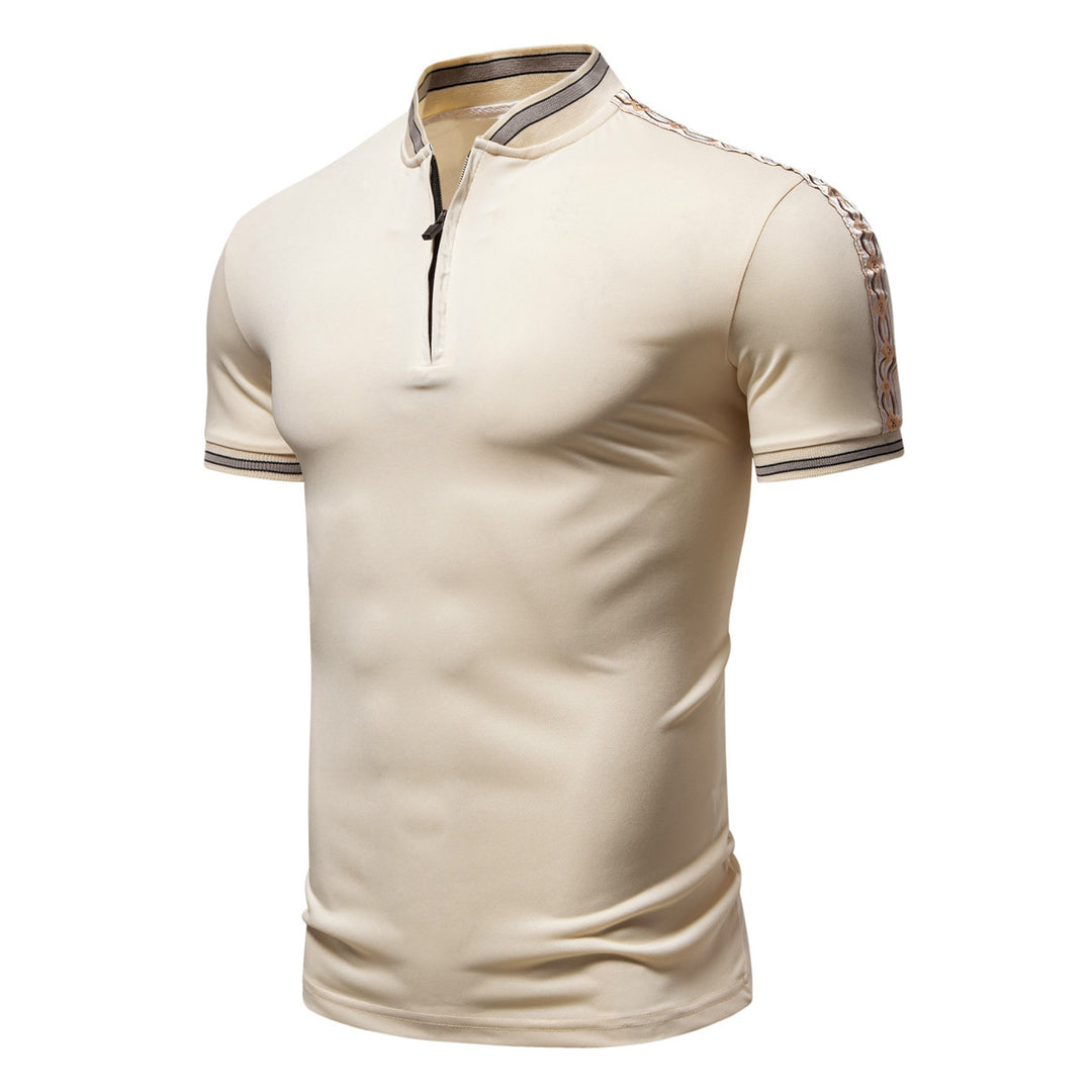 Herren Poloshirt mit hochwertigem Stehkragen und praktischem Reißverschluss Echoarchiv