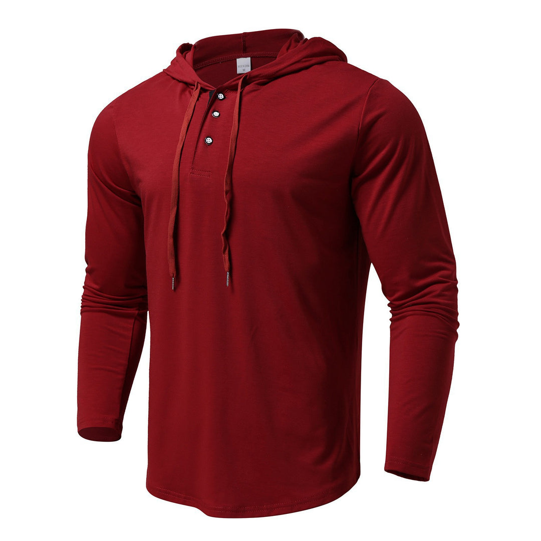 Herren Langarm-Hoodie mit Knopfleiste Echoarchiv