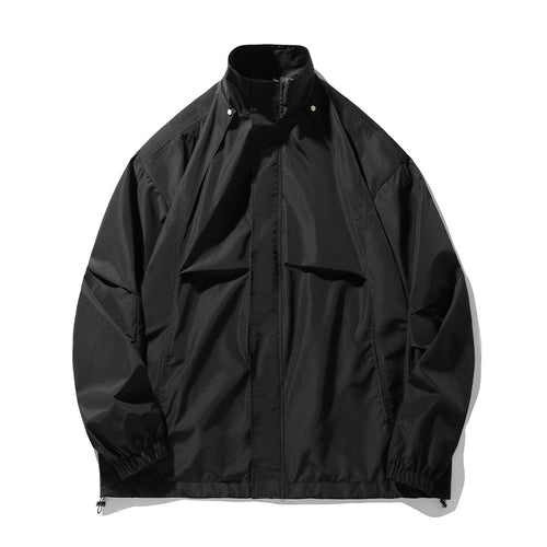 Unisex Leichte technische Windbreaker‑Jacke mit Stehkragen, verdecktem Reißverschluss und verstellbarem Saum Echo Archiv