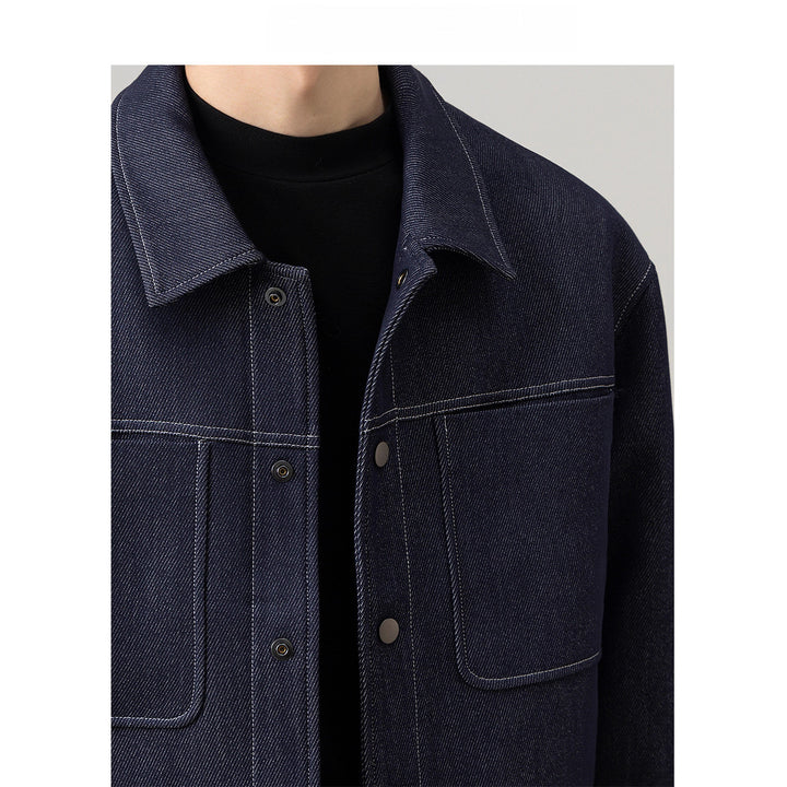 Herren lässige Denim-Jacke mit klassischem Schnitt und praktischen Taschen Echoarchiv