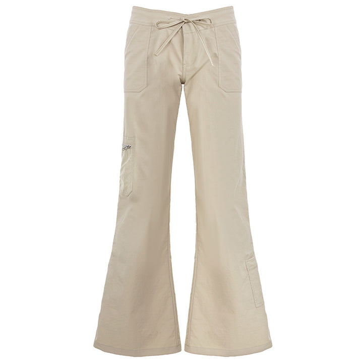 Damen nan weite Highwaist Cargo-Schlaghose mit Tunnelzug, Mehrfachtaschen und legerer Silhouette Echo Archiv