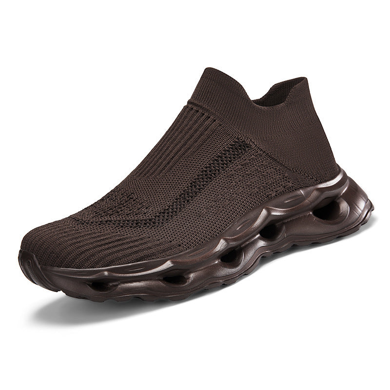 Unisex nan sockenartiger Strickslipper mit gelochter Hohlkammer-Dämpfung Echo Archiv