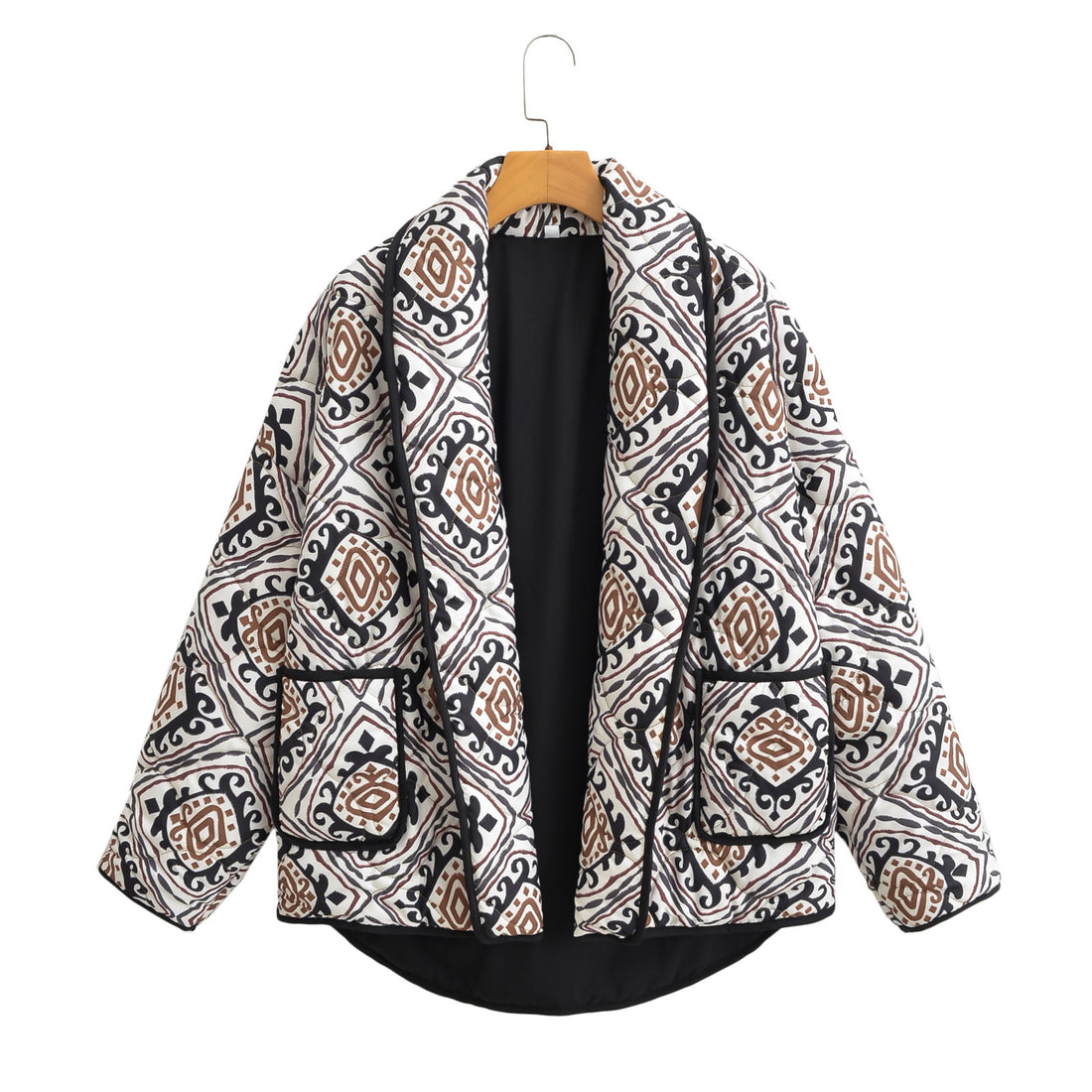 Damen Stepp-Kimonojacke mit grafischem Ethno-Print und Taillengürtel Echo Archiv