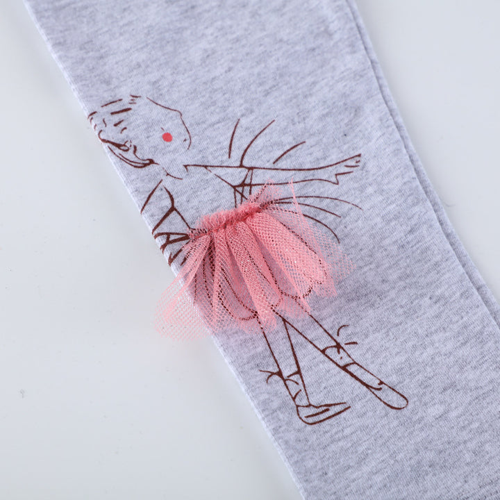 Mädchen Leggings mit niedlicher Ballett-Tüllapplikation Echo Archiv
