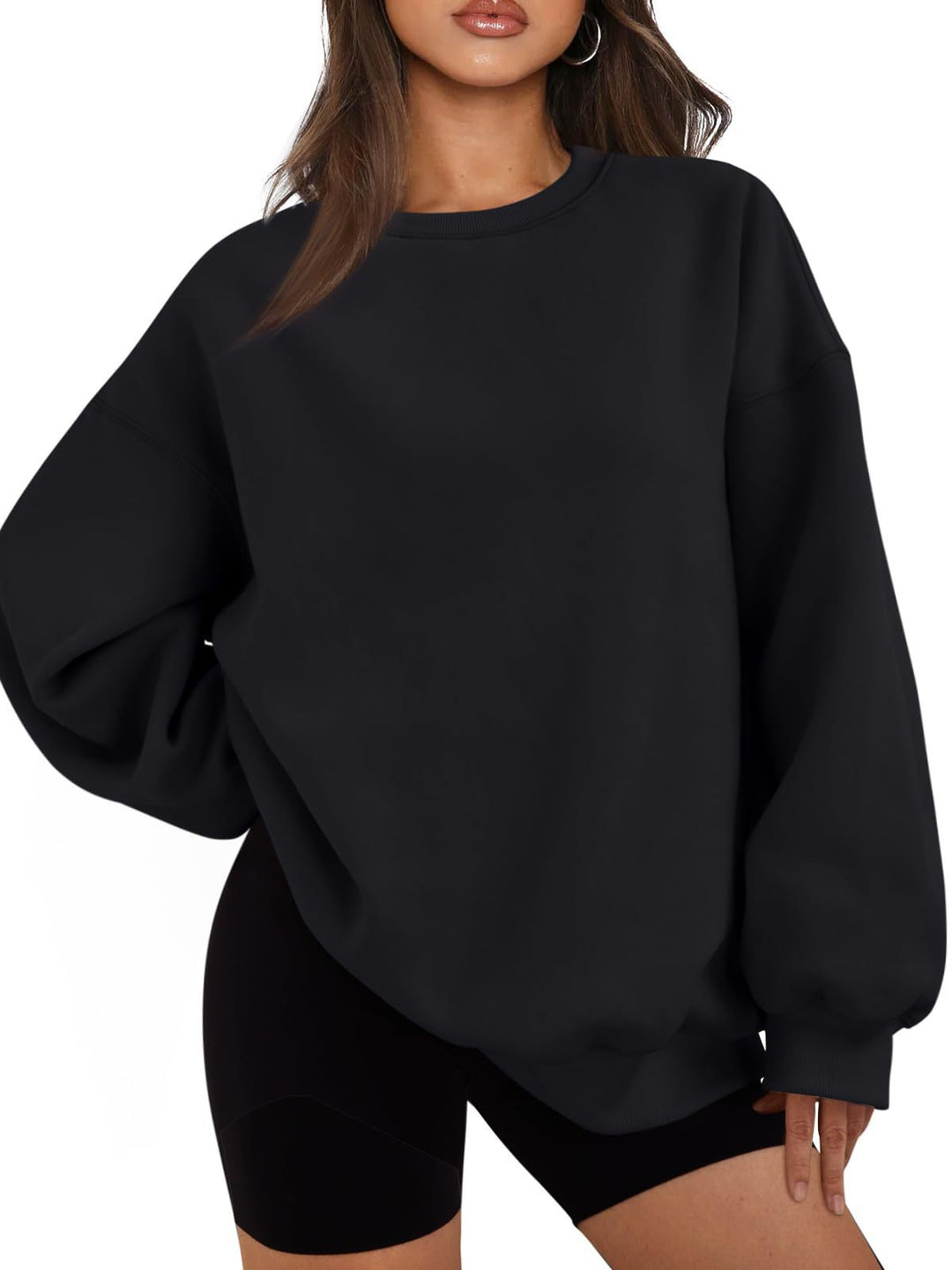 Damen nan Boxy-Crewneck-Sweat mit extraweiter Passform, Raglanärmeln und weichem Fleece-Innenfutter Echo Archiv
