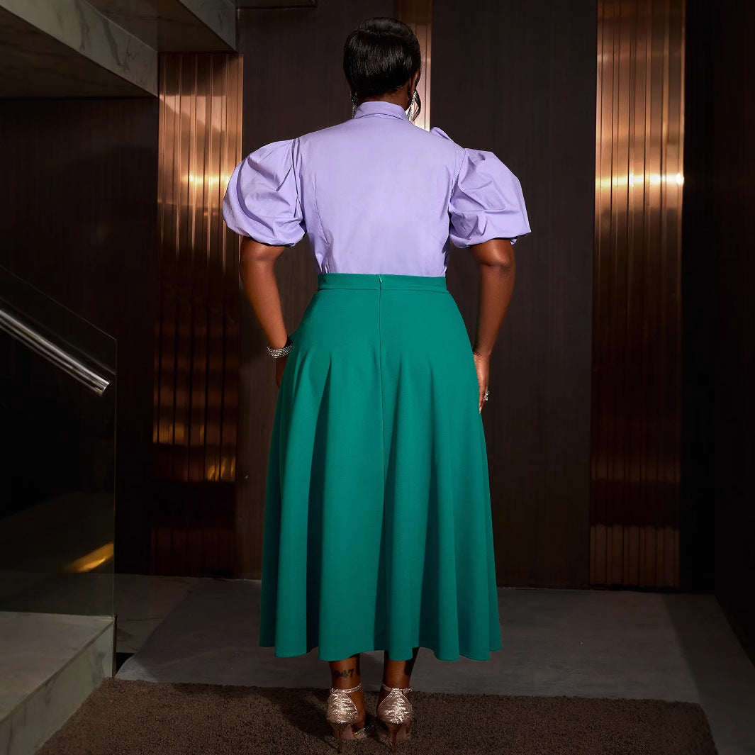 Damen Elegantes Kleid mit voluminösen Rüschendetails Echo Archiv