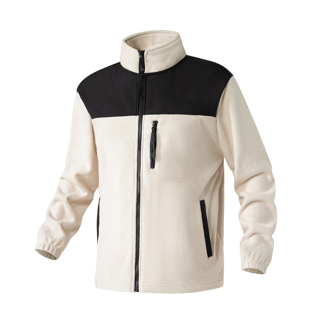 Herren Fleecejacke mit verstärktem Schulterpaneel, Stehkragen und Brustreißverschluss Echo Archiv