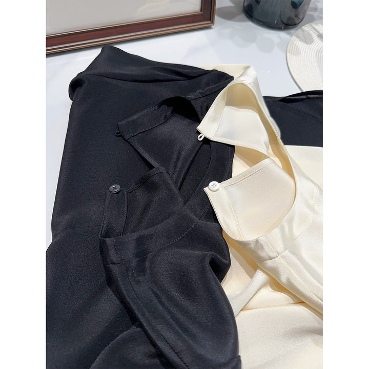 Damen Elegante und luftige Bluse mit drei Viertel-Ärmeln Echoarchiv