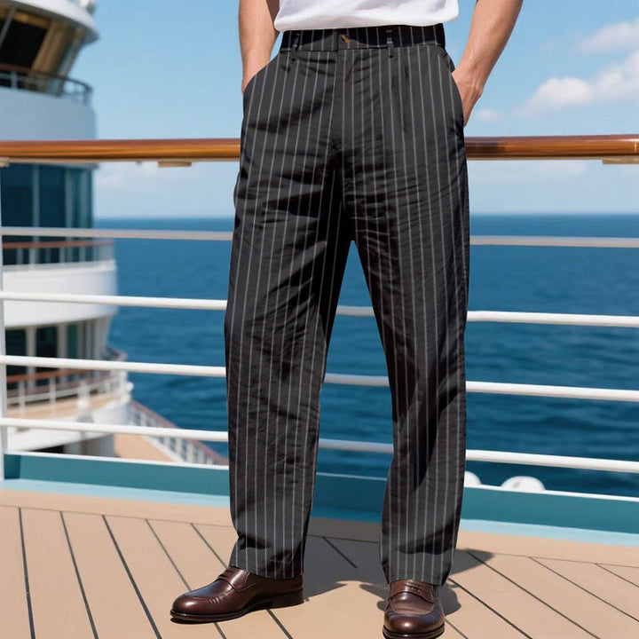 Herren elegante Anzughose mit schmalen Nadelstreifen Echoarchiv