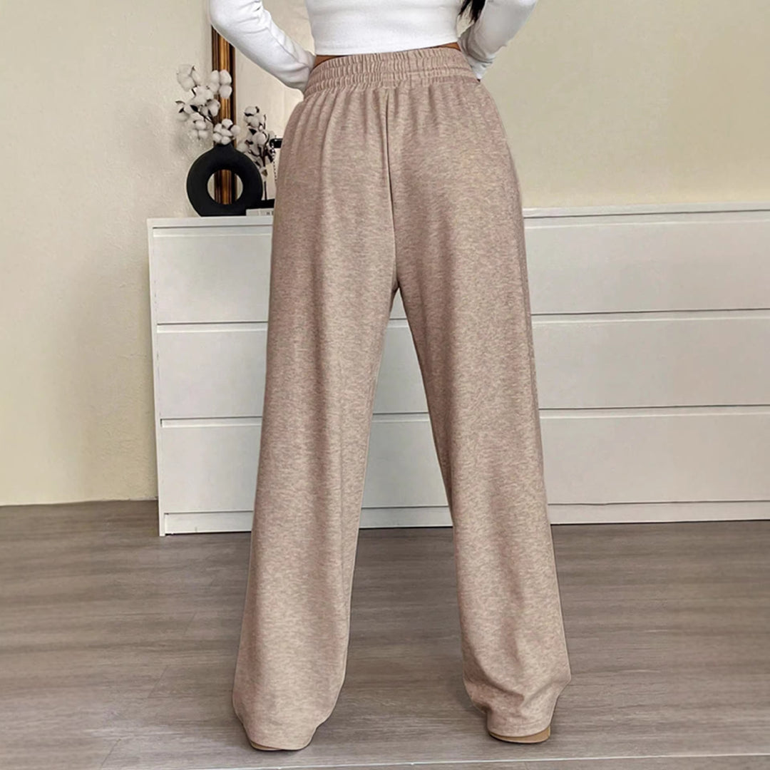 Damen nan weite High-Waist Loungehose mit elastischem Bund und Kordelzug Echo Archiv