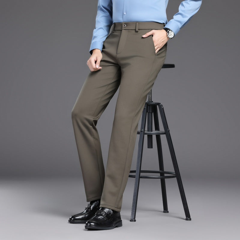 Herren moderne Chino-Hose mit elastischem Bund und seitlichen Taschen Echoarchiv