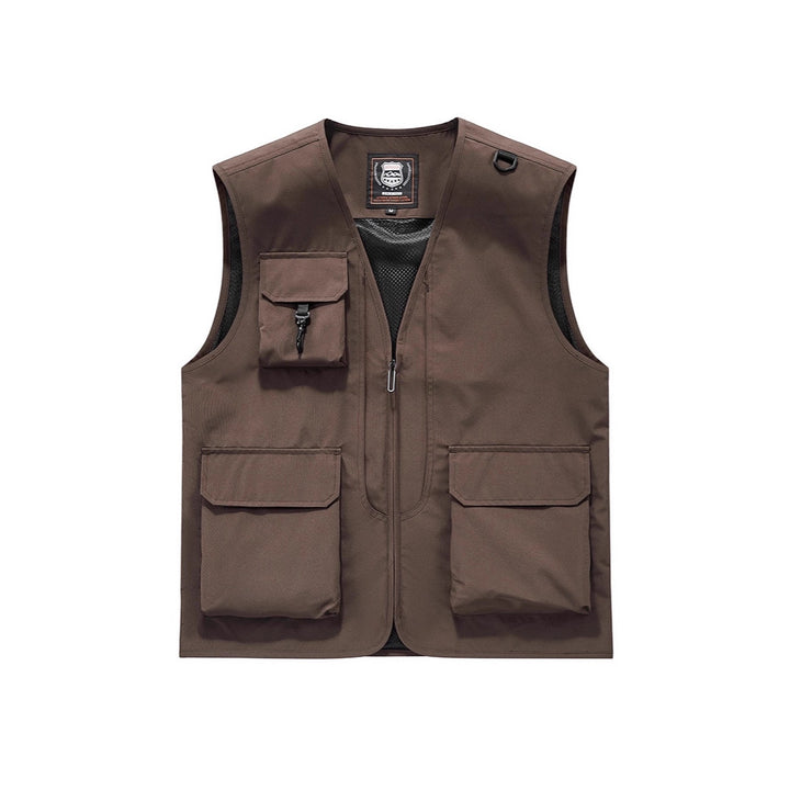 Herren Sichtbare Multifunktionale Utility-Weste mit Mesh‑Futter, Mehrfachtaschen und D‑Ring Echoarchiv