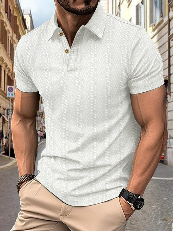 Herren Polo-Shirt mit strukturierter Oberfläche Echoarchiv