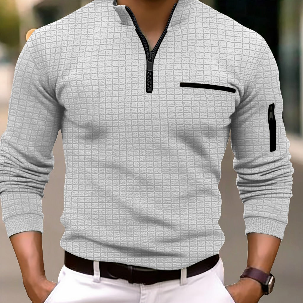 Herren Sportliches Sweatshirt mit modernem Reißverschluss und praktischen Taschen Echoarchiv