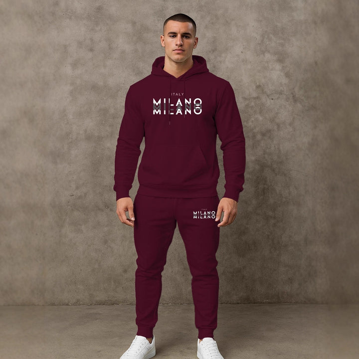 Herren Sportliches Hoodie- und Jogginghosen-Set Echoarchiv