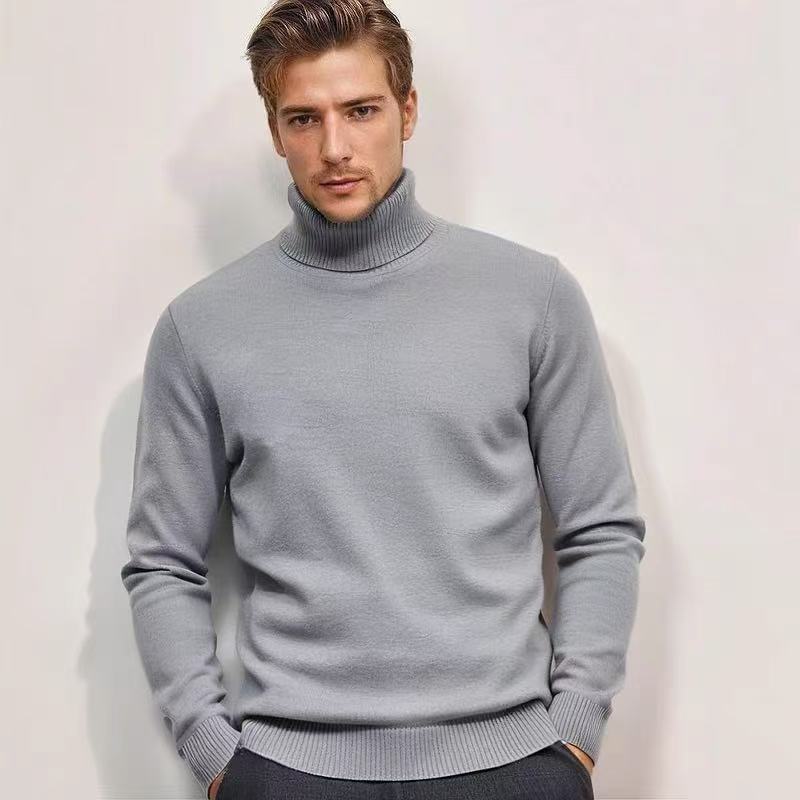 Herren nan feinstrick Rollkragenpullover mit schmaler Silhouette und gerippten Bündchen Echo Archiv